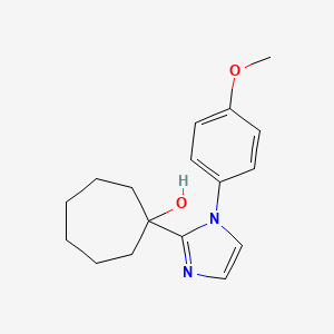 molecular formula C17H22N2O2 B15215523 Cycloheptanol, 1-[1-(4-methoxyphenyl)-1H-imidazol-2-yl]- CAS No. 874133-82-1