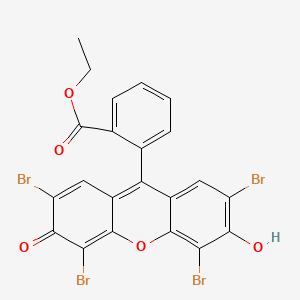 molecular formula C22H12Br4O5 B15215525 Ethyl 2-(2,4,5,7-tetrabromo-6-hydroxy-3-oxo-3h-xanthen-9-yl)benzoate 