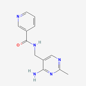 molecular formula C12H13N5O B15215554 N-[(4-Amino-2-methylpyrimidin-5-yl)methyl]pyridine-3-carboxamide CAS No. 105801-73-8