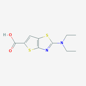 molecular formula C10H12N2O2S2 B1521562 2-(Diethylamino)thieno[2,3-d][1,3]thiazole-5-carboxylic acid CAS No. 1193388-10-1