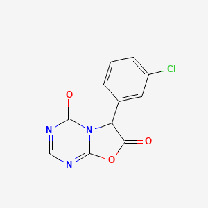 molecular formula C11H6ClN3O3 B15215635 6-(3-Chlorophenyl)-4h-[1,3]oxazolo[3,2-a][1,3,5]triazine-4,7(6h)-dione CAS No. 35629-62-0