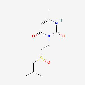 molecular formula C11H18N2O3S B15215660 3-Isobutylsulfinylethyl-6-methyluracil CAS No. 180274-05-9