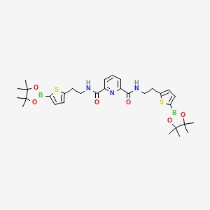 molecular formula C31H41B2N3O6S2 B15215702 N2,N6-Bis(2-(5-(4,4,5,5-tetramethyl-1,3,2-dioxaborolan-2-yl)thiophen-2-yl)ethyl)pyridine-2,6-dicarboxamide 