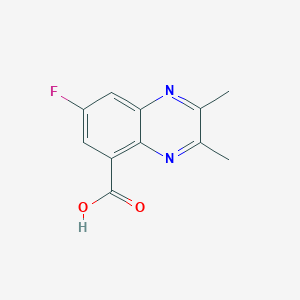 molecular formula C11H9FN2O2 B1521571 7-Fluoro-2,3-dimethylquinoxaline-5-carboxylic acid CAS No. 1193388-35-0