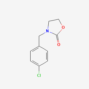 molecular formula C10H10ClNO2 B15215720 3-(4-Chlorobenzyl)-1,3-oxazolidin-2-one CAS No. 6317-28-8