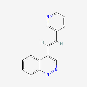 molecular formula C15H11N3 B15215783 4-(2-(Pyridin-3-yl)vinyl)cinnoline CAS No. 5387-90-6