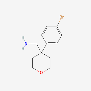 [4-(4-Bromophenyl)oxan-4-yl]methanamine