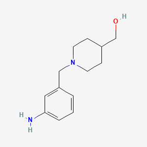 molecular formula C13H20N2O B1521584 {1-[(3-Aminophenyl)methyl]piperidin-4-yl}methanol CAS No. 1094353-30-6