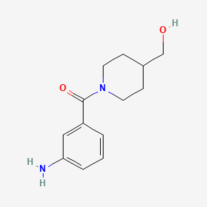 molecular formula C13H18N2O2 B1521585 [1-(3-Aminobenzoyl)piperidin-4-yl]methanol CAS No. 1152501-30-8