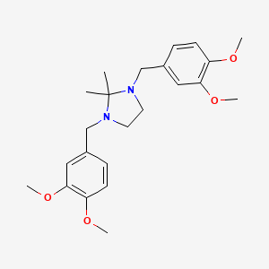 molecular formula C23H32N2O4 B15215865 Imidazolidine, 1,3-bis[(3,4-dimethoxyphenyl)methyl]-2,2-dimethyl- CAS No. 630127-09-2