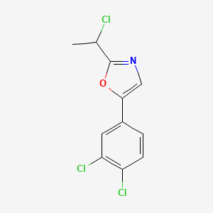 2-(1-Chloroethyl)-5-(3,4-dichlorophenyl)-1,3-oxazole