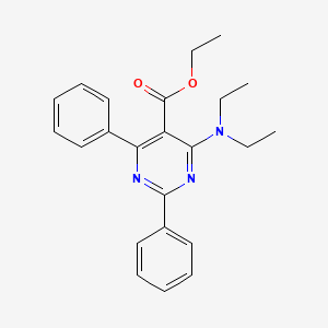 molecular formula C23H25N3O2 B15215963 Ethyl 4-(diethylamino)-2,6-diphenylpyrimidine-5-carboxylate CAS No. 823792-85-4