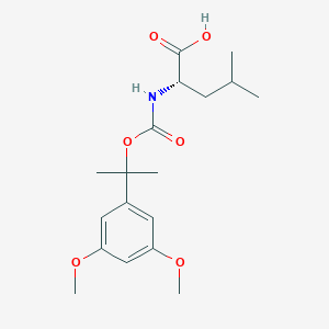 molecular formula C18H27NO6 B15215992 (S)-2-((((2-(3,5-Dimethoxyphenyl)propan-2-yl)oxy)carbonyl)amino)-4-methylpentanoic acid CAS No. 51219-03-5