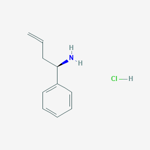 molecular formula C10H14ClN B152160 (R)-1-Phenylbut-3-en-1-amine hydrochloride CAS No. 132312-93-7
