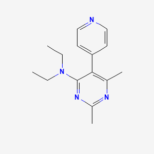 molecular formula C15H20N4 B15216040 N,N-Diethyl-2,6-dimethyl-5-(pyridin-4-yl)pyrimidin-4-amine CAS No. 189944-09-0