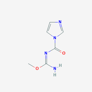 molecular formula C6H8N4O2 B15216105 Methyl 1H-imidazole-1-carbonylcarbamimidate 