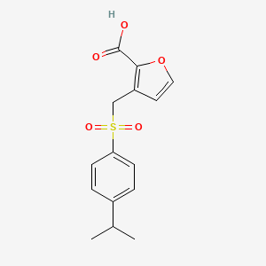 molecular formula C15H16O5S B1521612 3-{[4-(丙-2-基)苯磺酰基]甲基}呋喃-2-羧酸 CAS No. 1094269-20-1