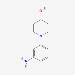 molecular formula C11H16N2O B1521614 1-(3-氨基苯基)哌啶-4-醇 CAS No. 1093107-38-0