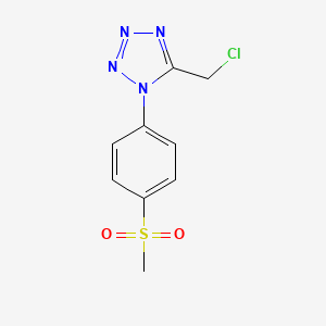 molecular formula C9H9ClN4O2S B1521616 5-(chloromethyl)-1-(4-methanesulfonylphenyl)-1H-1,2,3,4-tetrazole CAS No. 1094333-67-1