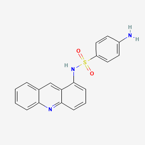 molecular formula C19H15N3O2S B15216202 Benzenesulfonamide, N-1-acridinyl-4-amino- CAS No. 676456-16-9