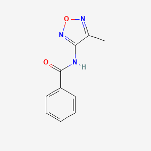 molecular formula C10H9N3O2 B15216218 N-(4-methyl-1,2,5-oxadiazol-3-yl)benzamide CAS No. 102140-71-6