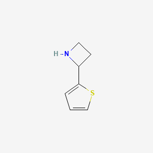molecular formula C7H9NS B1521623 2-(2-噻吩基)氮杂环丁烷 CAS No. 777886-76-7