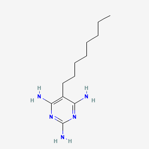 molecular formula C12H23N5 B15216259 5-Octylpyrimidine-2,4,6-triamine CAS No. 94087-73-7