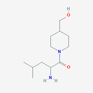 molecular formula C12H24N2O2 B1521627 2-Amino-1-[4-(hydroxymethyl)piperidin-1-yl]-4-methylpentan-1-one CAS No. 1218123-62-6