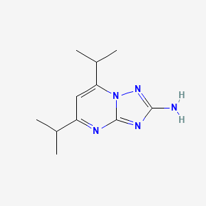 molecular formula C11H17N5 B15216273 5,7-Diisopropyl-[1,2,4]triazolo[1,5-a]pyrimidin-2-amine CAS No. 33360-36-0
