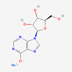 molecular formula C10H11N4NaO5 B15216277 Sodium 9-((2R,3R,4S,5R)-3,4-dihydroxy-5-(hydroxymethyl)tetrahydrofuran-2-yl)-9H-purin-6-olate 