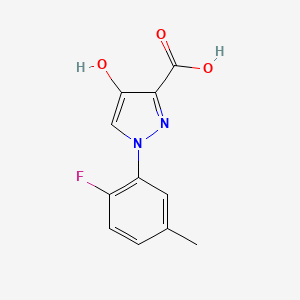 molecular formula C11H9FN2O3 B1521628 1-(2-fluoro-5-methylphenyl)-4-hydroxy-1H-pyrazole-3-carboxylic acid CAS No. 1152512-01-0