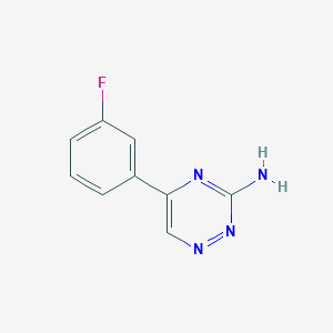 molecular formula C9H7FN4 B1521629 5-(3-Fluorophenyl)-1,2,4-triazin-3-amine CAS No. 1152505-97-9