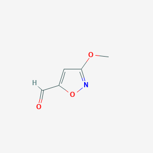 molecular formula C5H5NO3 B15216369 3-Methoxyisoxazole-5-carbaldehyde 