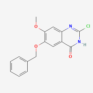 molecular formula C16H13ClN2O3 B15216391 6-(Benzyloxy)-2-chloro-7-methoxyquinazolin-4(1H)-one CAS No. 62484-47-3