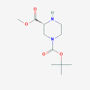 molecular formula C11H20N2O4 B152164 (R)-4-N-Boc-piperazine-2-carboxylic acid methyl ester CAS No. 438631-77-7