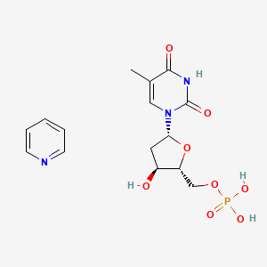 molecular formula C15H20N3O8P B15216447 Pyridine ((2R,3S,5R)-3-hydroxy-5-(5-methyl-2,4-dioxo-3,4-dihydropyrimidin-1(2H)-yl)tetrahydrofuran-2-yl)methyl phosphate CAS No. 64108-84-5