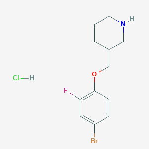 3-[(4-Bromo-2-fluorophenoxy)methyl]piperidine hydrochloride