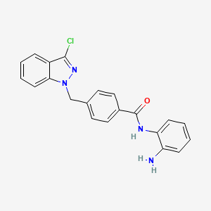 molecular formula C21H17ClN4O B15216516 n-(2-Aminophenyl)-4-((3-chloro-1h-indazol-1-yl)methyl)benzamide CAS No. 920315-19-1