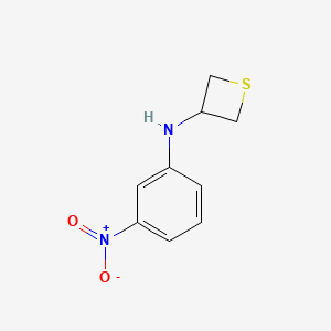 molecular formula C9H10N2O2S B15216570 N-(3-Nitrophenyl)thietan-3-amine 