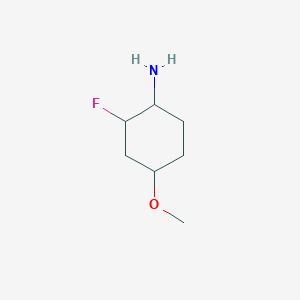 molecular formula C7H14FNO B15216583 2-Fluoro-4-methoxycyclohexan-1-amine 