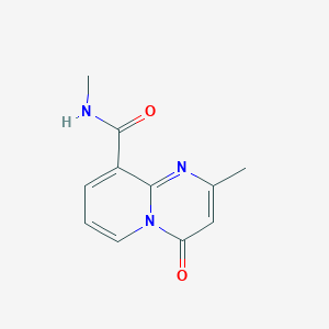 molecular formula C11H11N3O2 B15216652 N,2-Dimethyl-4-oxo-4H-pyrido[1,2-a]pyrimidine-9-carboxamide CAS No. 61316-31-2
