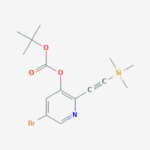 5-Bromo-2-((trimethylsilyl)ethynyl)pyridin-3-yl tert-butyl carbonate