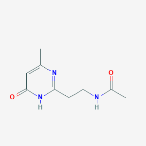molecular formula C9H13N3O2 B15216673 N-(2-(6-Methyl-4-oxo-1,4-dihydropyrimidin-2-yl)ethyl)acetamide CAS No. 88406-54-6