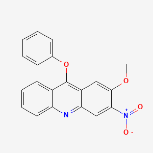 molecular formula C20H14N2O4 B15216697 2-Methoxy-3-nitro-9-phenoxyacridine CAS No. 89974-83-4