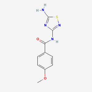 molecular formula C10H10N4O2S B15216708 N-(5-amino-1,2,4-thiadiazol-3-yl)-4-methoxybenzamide CAS No. 327060-03-7