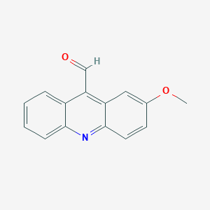 molecular formula C15H11NO2 B15216711 2-Methoxyacridine-9-carbaldehyde CAS No. 113965-30-3