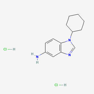 molecular formula C13H19Cl2N3 B1521673 1-环己基-1H-苯并咪唑-5-胺二盐酸盐 CAS No. 1185304-60-2