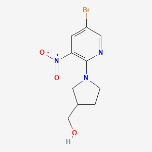 molecular formula C10H12BrN3O3 B1521678 (1-(5-溴-3-硝基吡啶-2-基)吡咯烷-3-基)甲醇 CAS No. 1138444-02-6