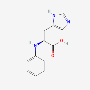 molecular formula C12H13N3O2 B15216805 N-Phenyl-L-histidine CAS No. 90146-80-8