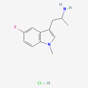 molecular formula C12H16ClFN2 B1521681 2-(5-氟-1-甲基-1H-吲哚-3-基)-1-甲基-乙胺盐酸盐 CAS No. 1185301-19-2